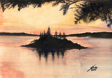 solitude Watercolor Painting